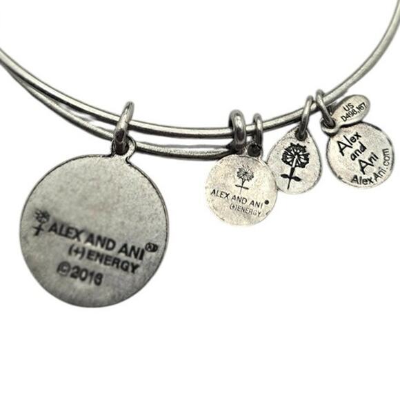 Alex and Ani "J" Initial Charm Bracelet – Rafaelian Silver Finish - Picture 5 of 6